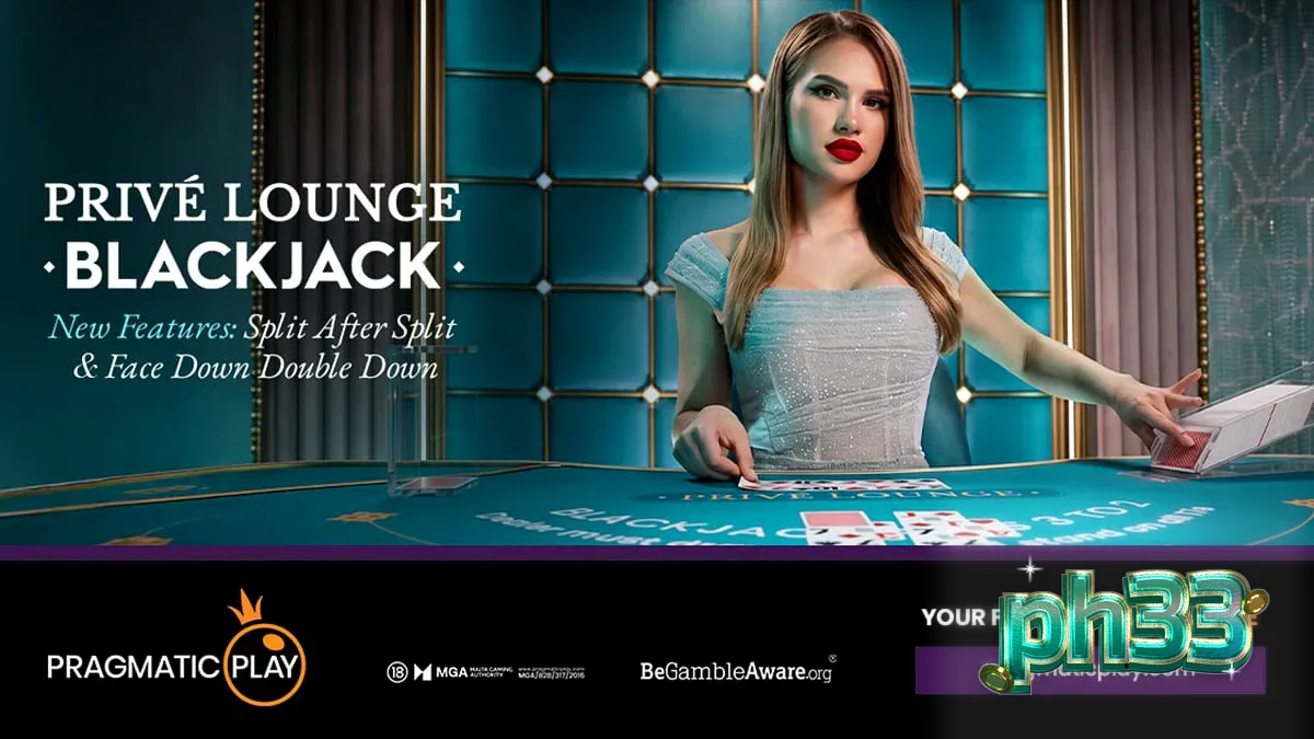Isang eleganteng VIP blackjack table sa isang live casino setting.